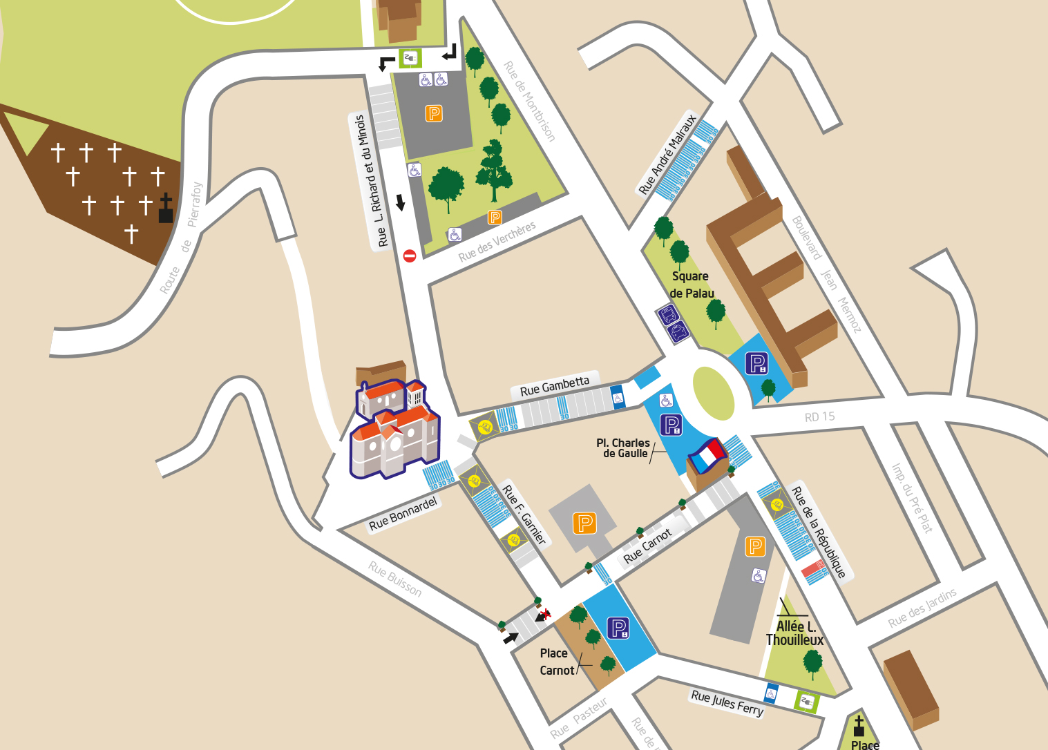 plan de stationnement centre_ville Saint Genest-Lerpt